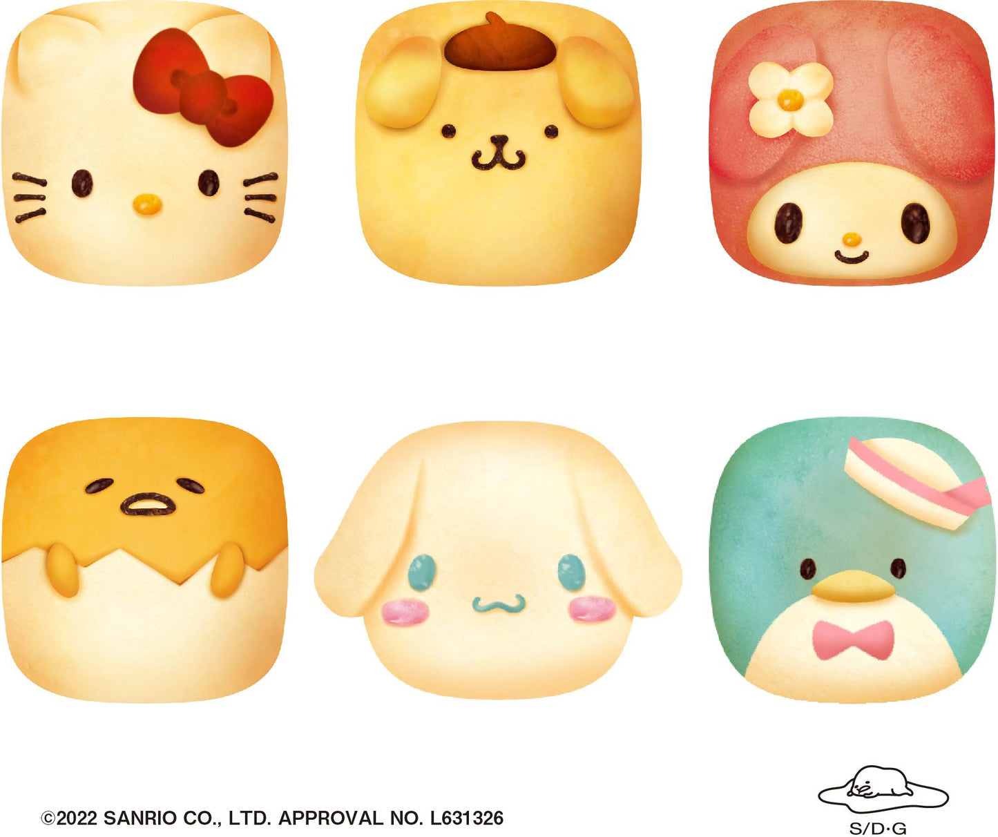 Sanrio Characters: Chigiri Bread Squeeze Mascot Blind Box (Single Unit)