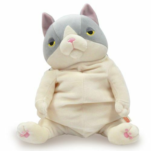 Mochi Neko (Cat) Hachiware Grey and White Plush (L)